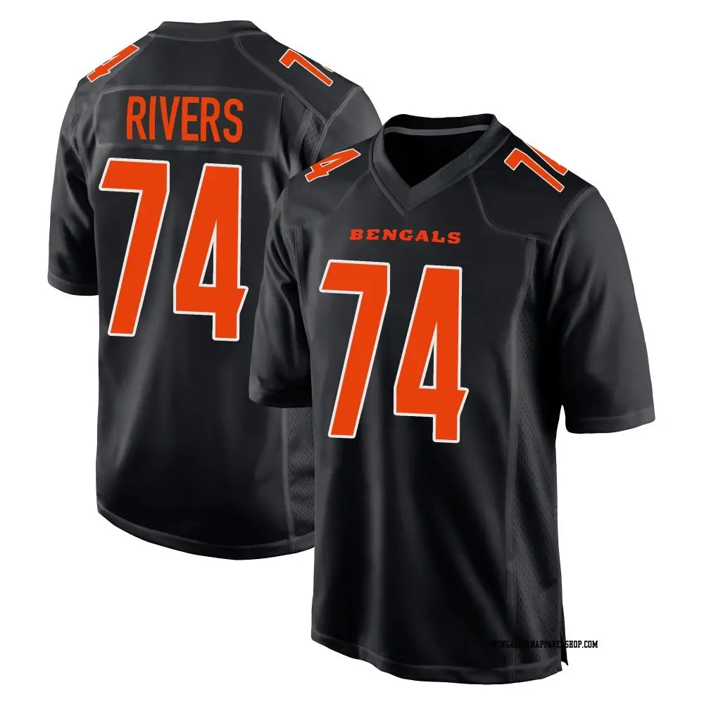 Game Black Youth Jalen Rivers Cincinnati Bengals Fashion Jersey