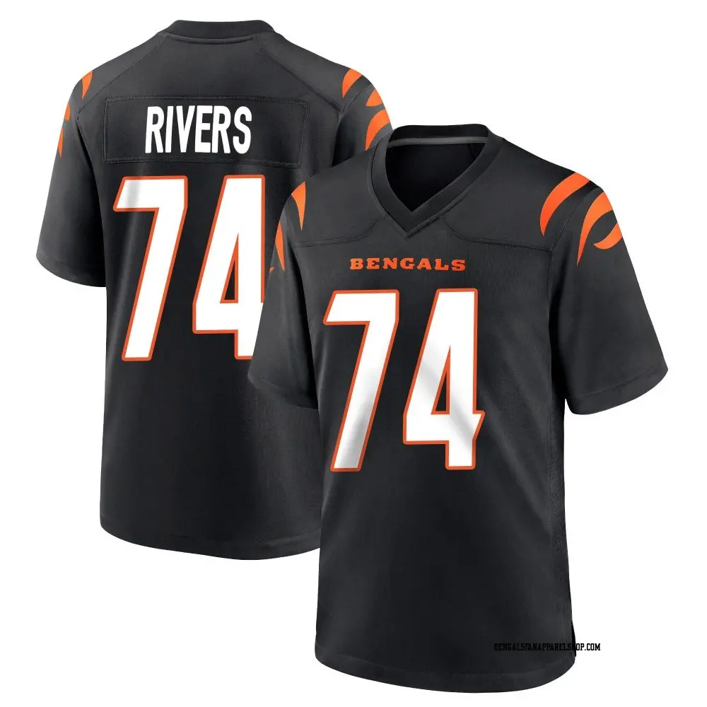 Game Black Youth Jalen Rivers Cincinnati Bengals Team Color Jersey
