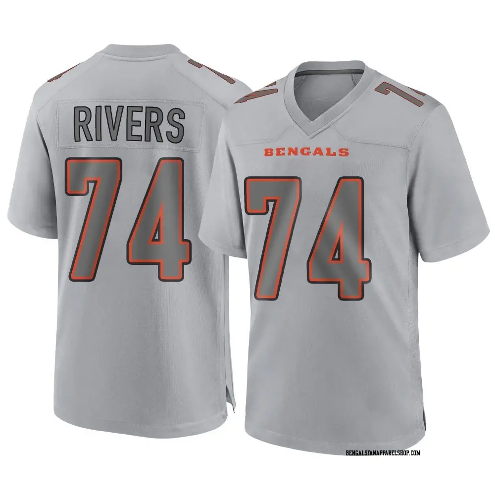 Game Gray Men's Jalen Rivers Cincinnati Bengals Atmosphere Fashion Jersey