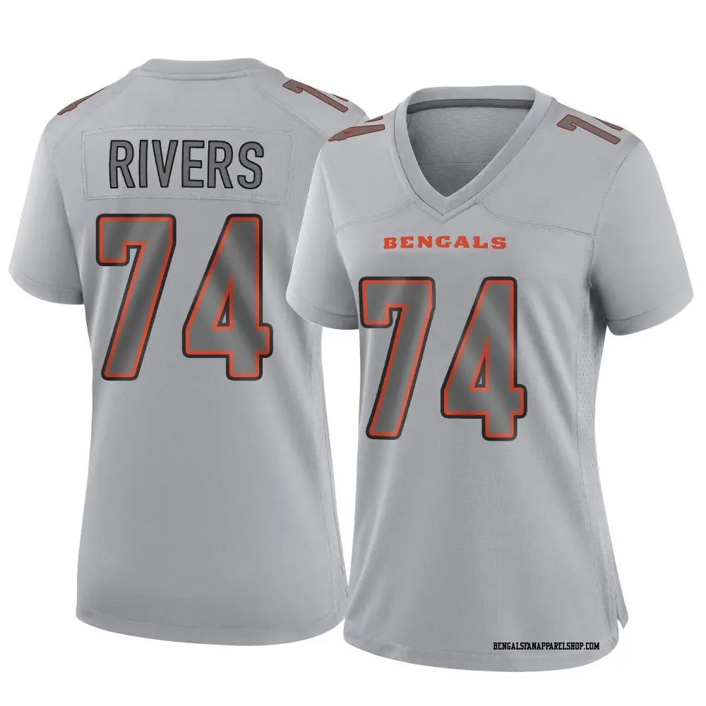 Game Gray Women's Jalen Rivers Cincinnati Bengals Atmosphere Fashion Jersey