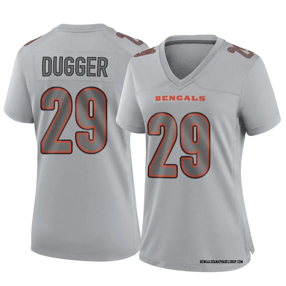 Game Gray Women's Kyle Dugger Cincinnati Bengals Atmosphere Fashion Jersey