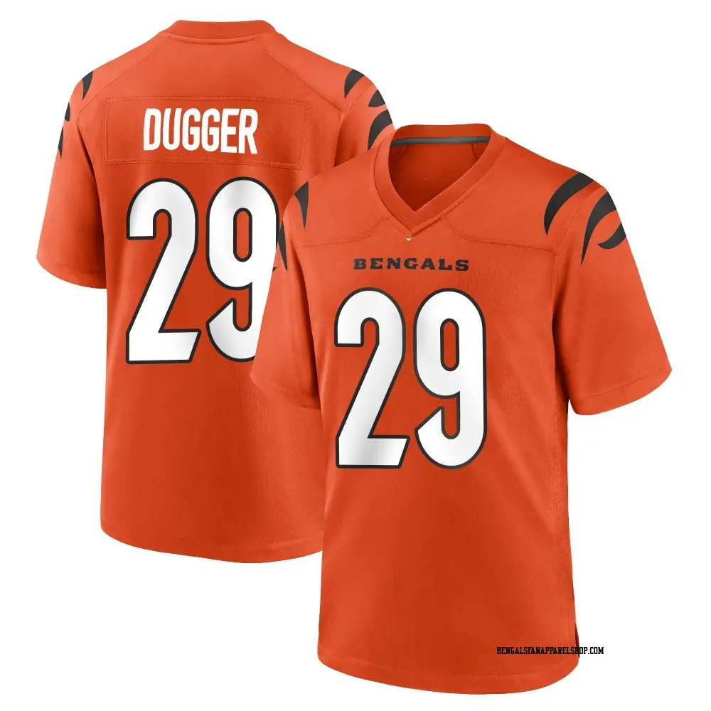 Game Orange Men's Kyle Dugger Cincinnati Bengals Jersey