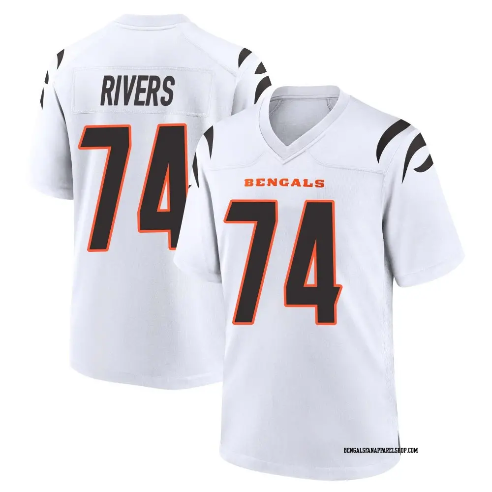 Game White Men's Jalen Rivers Cincinnati Bengals Jersey