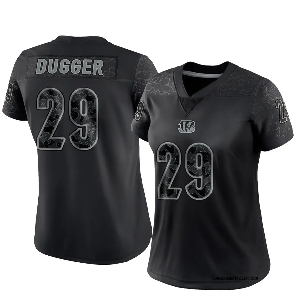Limited Black Women's Kyle Dugger Cincinnati Bengals Reflective Jersey
