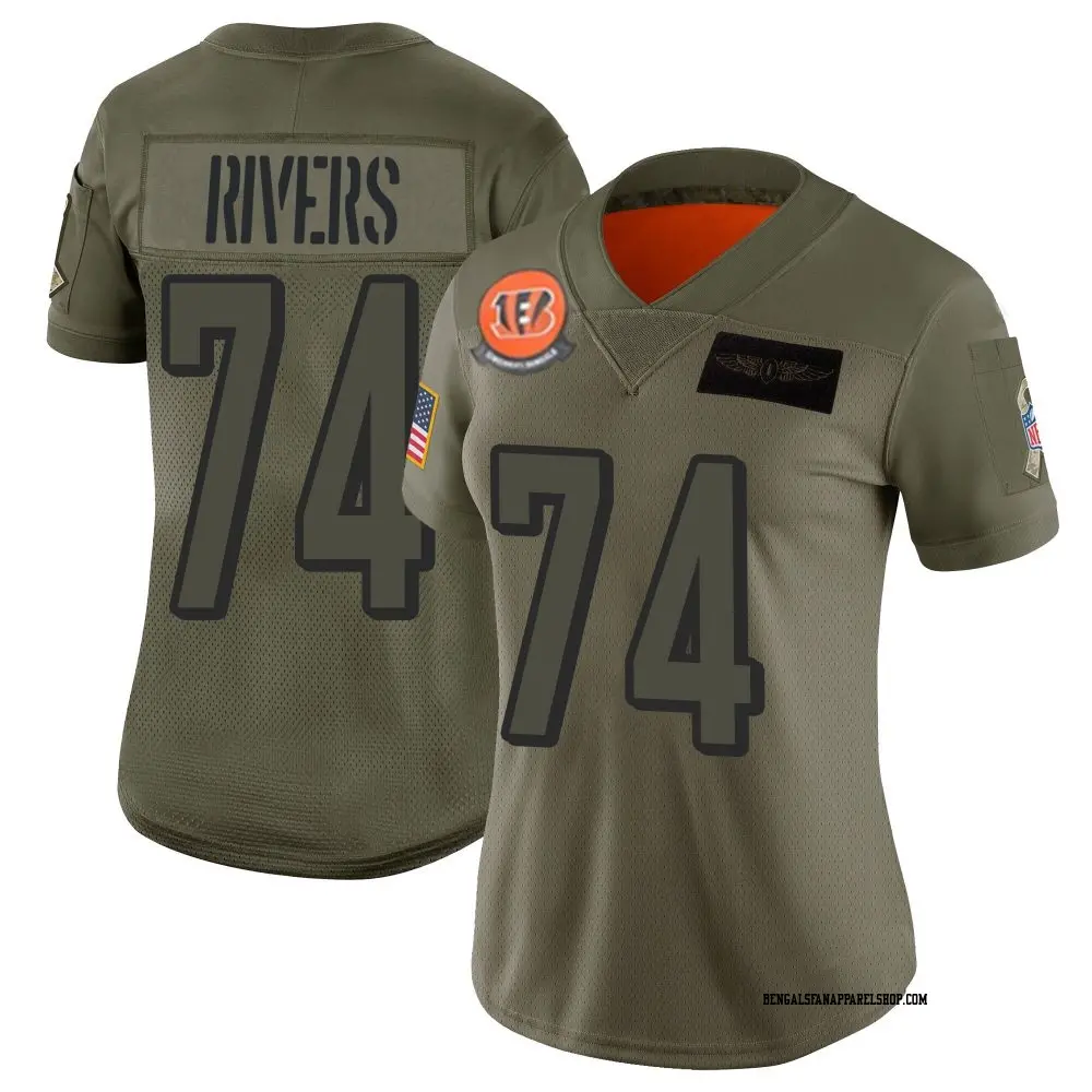 Limited Camo Women's Jalen Rivers Cincinnati Bengals 2019 Salute to Service Jersey