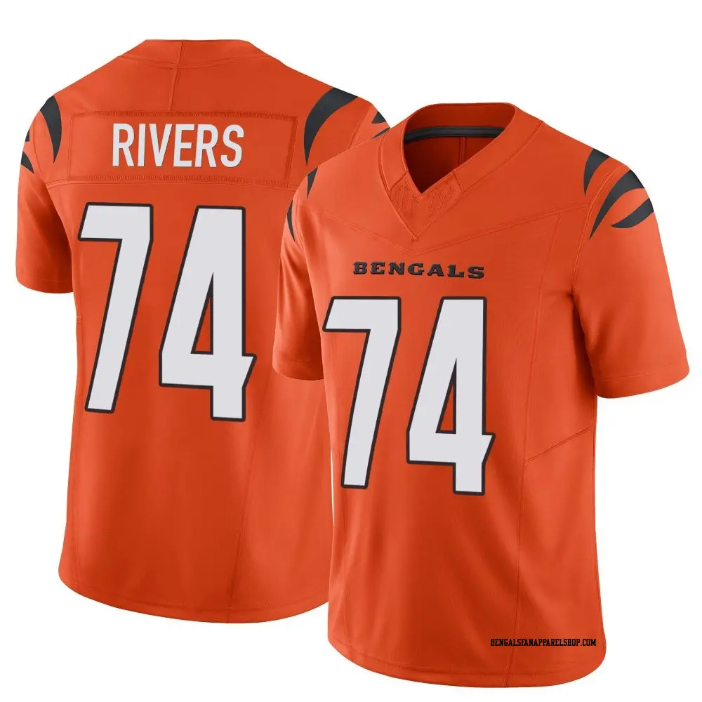 Limited Orange Youth Jalen Rivers Cincinnati Bengals Vapor F.U.S.E. Jersey