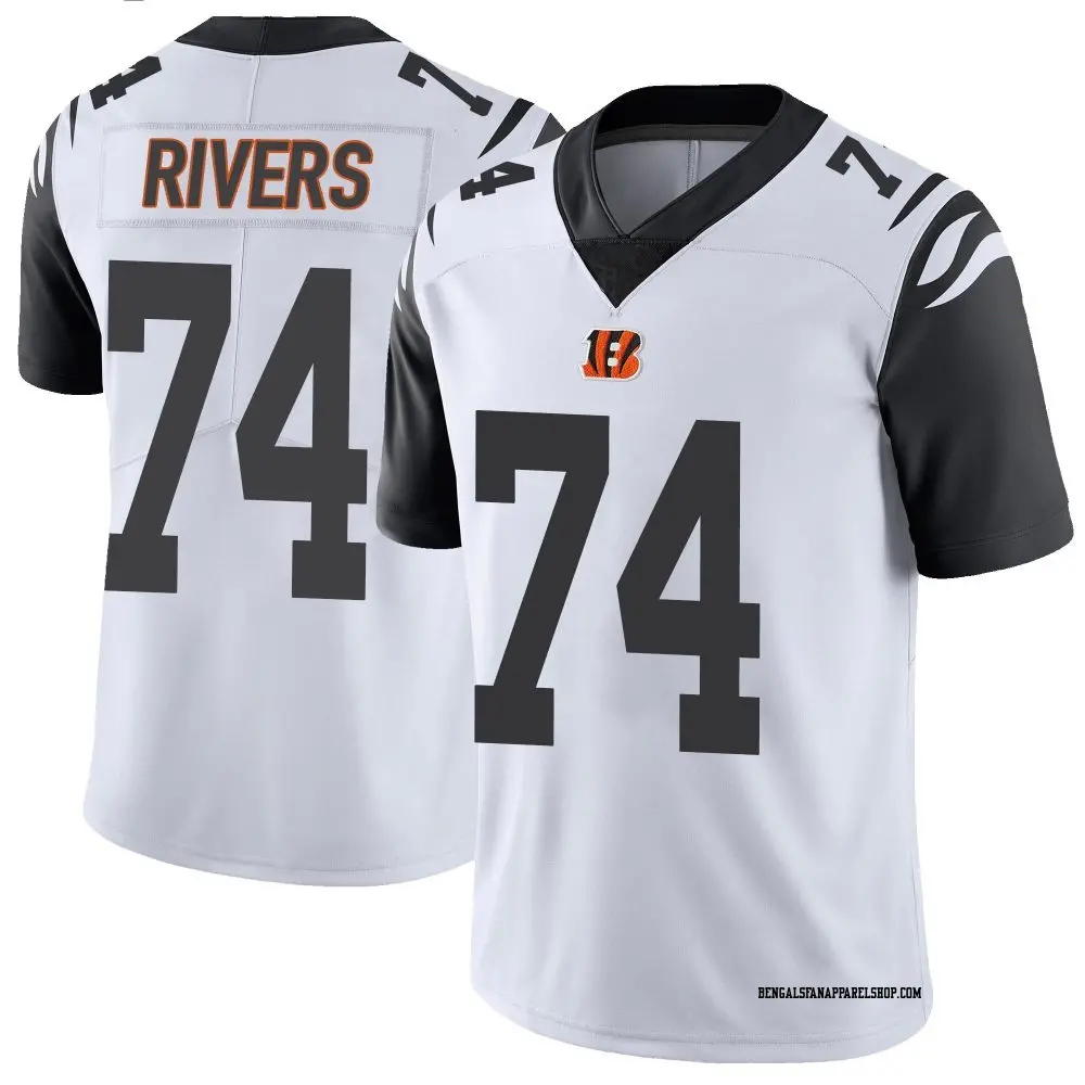Limited White Men's Jalen Rivers Cincinnati Bengals Color Rush Vapor Untouchable Jersey
