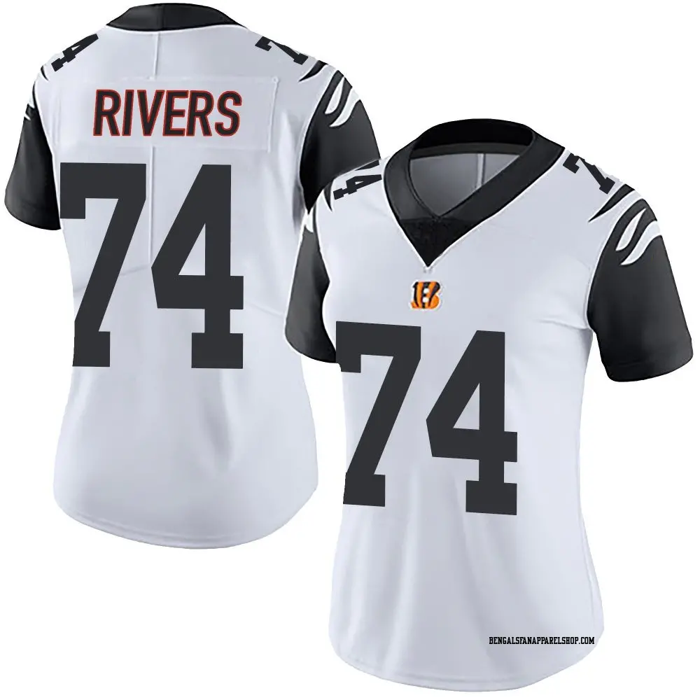 Limited White Women's Jalen Rivers Cincinnati Bengals Color Rush Vapor Untouchable Jersey